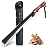 univinlions Japanische Machete Scharf Outdoor Survival | 30cm Hochgekohltem Stahl Fulltang-Design, Ergonomie Holzgriff & Nylonscheide – Bushcraft Messer für Camping, Wandern & Gartenarbeit,Geschenk