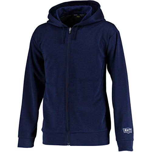 ZETT 野球 スウェットパーカー 防寒用 BOS401 ネイビー L