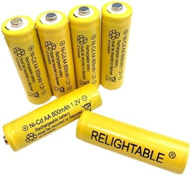 800mAh AA NiCd 1.2v Rechargeable Batteries Garden Solar Ni-Cd Light LED P Pack of 6