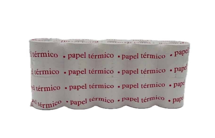 PAPEL TERMICO 57x55mm 100 Rollos Para Impresora Termica Tickets 60 GSM 23,5m - Papel Impresora Termica Alta Definición y Secado Instantáneo - Rollo Papel Compatible TPV Datáfonos y Tickets