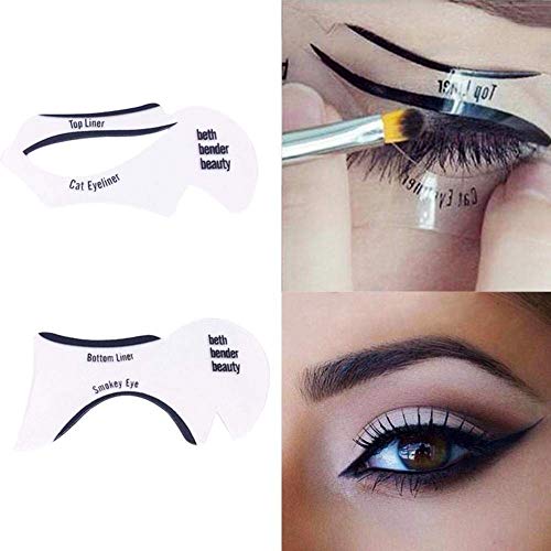 Stencil per eyeliner, YooGer 10pcs Pennelli per