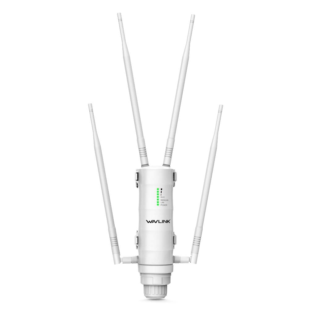 WAVLINK AC1200 Outdoor WiFi Long Range Extender, High Power Weatherproof Dual-Band Internet Signal Booster Amplifier Wireless Access Point/Router/Wi-Fi Enhancer Repeater for Outside with PoE Powered