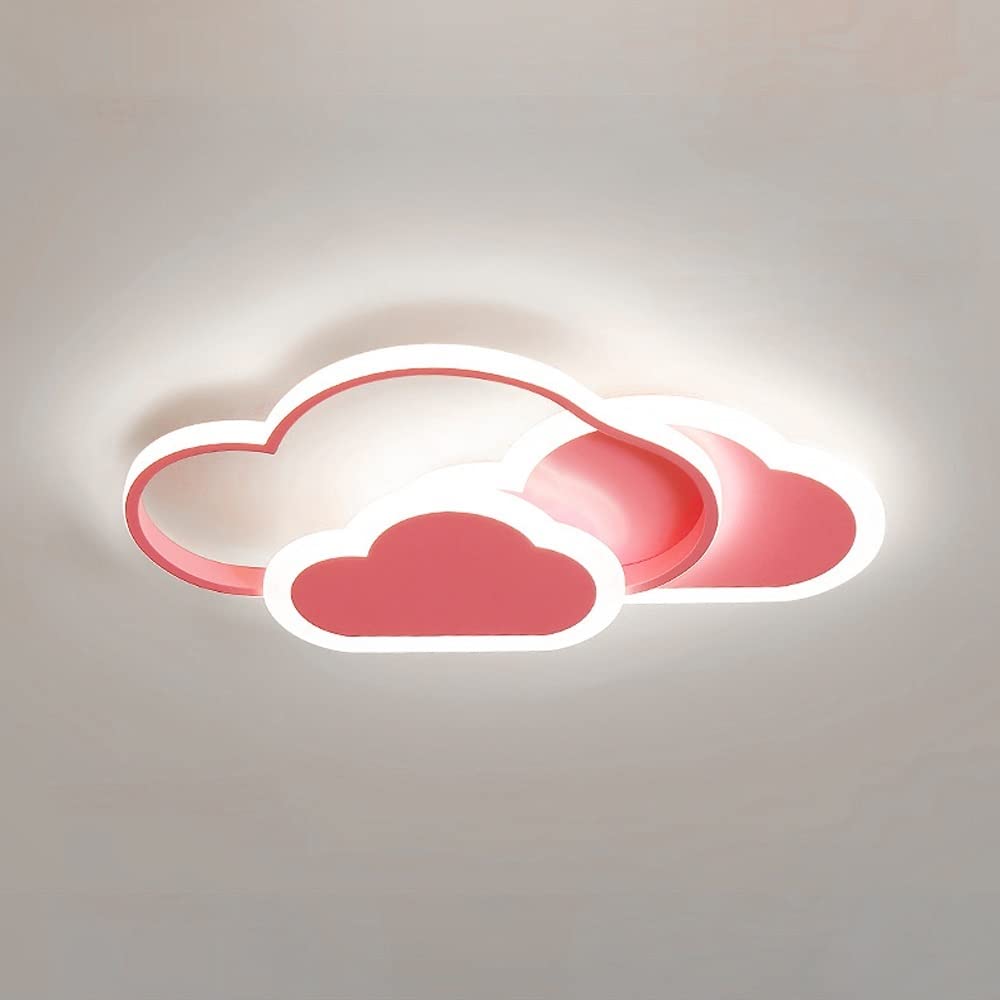 Plafonnier Nuage LED 24W Anti-Éblouissement en Acrylique Rose