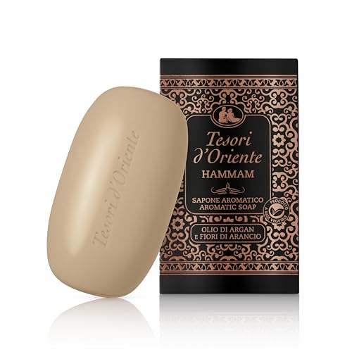 Tesori d'Oriente - Sapone Solido Hammam, Saponetta Aromatica, Fragranza Fruttata, 125gr