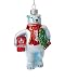 Kurt Adler CC4162 Glass Coca-Cola Bear Ornament with Wreath and Cooler, 4.5"