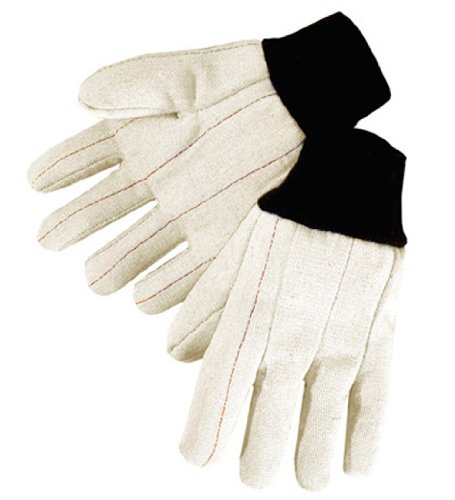 4518BL Double Palm Work Gloves, 20oz Cotton/Polyester, Nap-In Liner, Blue Knit Wrist, Clute Pattern, Men's, One Size Fits Most (Pack of 12)