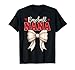 Baseball Nana Coquette Bow Game Day Mothers Day T-Shirt