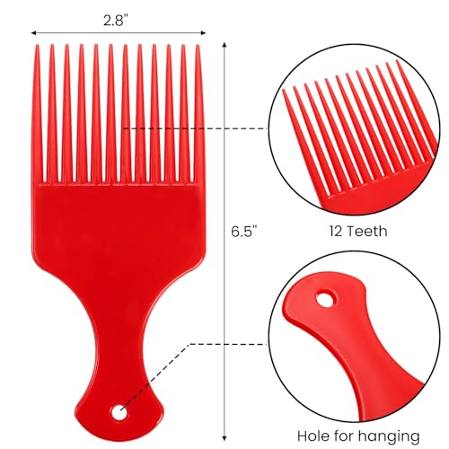 60 Peines Afro Rizos Plásticos 6.5 Pulgadas miniatura 2