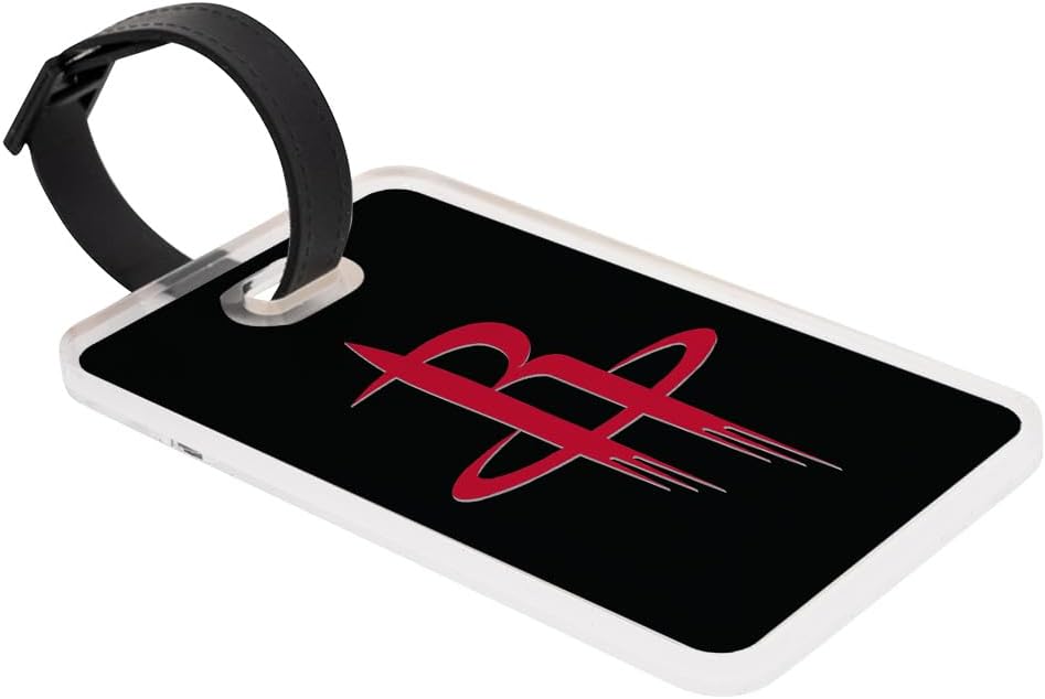Desert Cactus Houston Rockets Luggage Tag – Official NBA National Basketball Travel ID Label for Suitcases, Bags, and Carry-Ons (Acrylic Luggage Tag A)