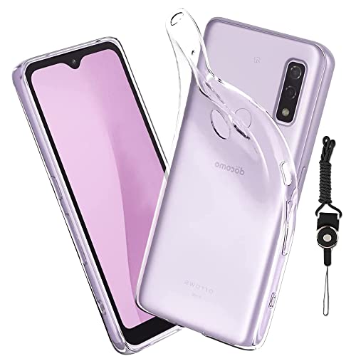 Arrows We F-51B / FCG01 用の ケース クリア カバー TPU 耐衝撃 極薄 黄変防止 柔らかい すり傷防止 指紋防止 耐久 携帯便利 ストラップホール付属 ネックストラップ付 Arrows We