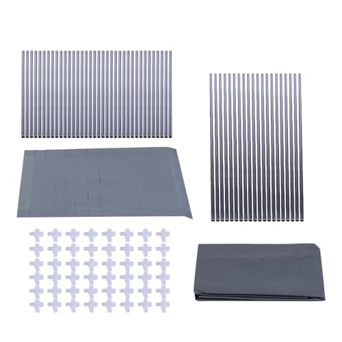 Perchero de metal Tnfeeon de 65 pulgadas con funda 7