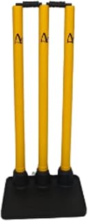 AE Flexy Cricket Stump Set (Set of 3) Flexible Plastic Training Stumps with Base Durable Practice Wickets for Cricket Nets, Academy & Backyard 1 Pcs