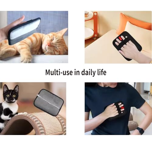 Image of 2-in-1 Pet Nail Cat Dog Clpipper Kit, Electrostatic Gloves & Nail Clipper Grooming Set for Dogs & Cats -Removes Hair from Furniture, Car Seats, Carpets & Curtains.