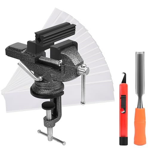 ArlinaL Golf Club Regripping Kit, Golf Club Grip Vise Clamp, Universal Table Vise Golf Shaft Clamp