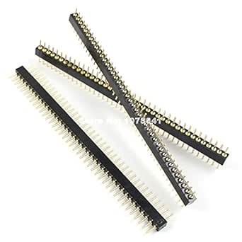 5 Pcs Per Lot Gold Plated 1.778mm 40 Pin Male Single Row Straight Round Pin Header Strip