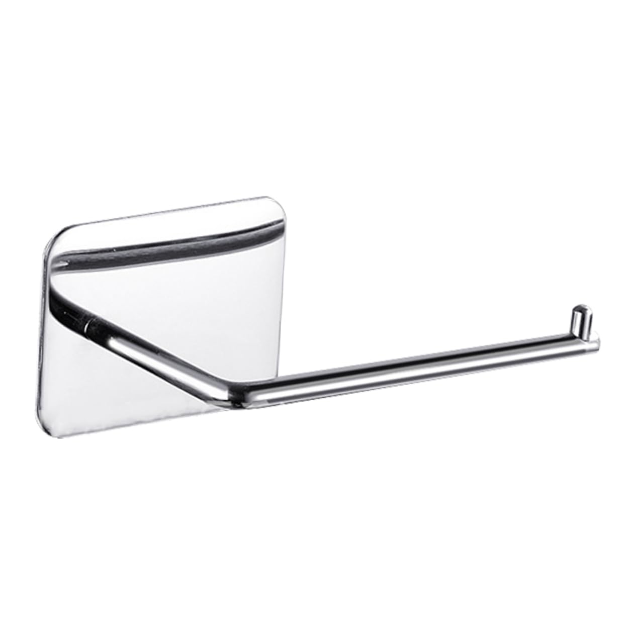 Veemoon Stainless Steel Paper Holder Durable Wall Mount Toilet Tissue Holder Modern Bathroom Paper Storage Rack No Drill Installation Space Saving Design for Home and Commercial