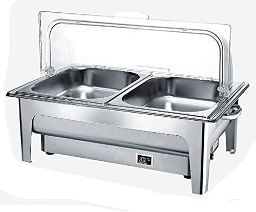 JINCAN. Piatto elettrico per feste per feste, scaldini per feste e buffet, server a buffet roll-top e riscaldamento per banchetti matrimoni e partito, 9L (Taglia : B)
