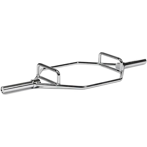 Titan Fitness Hex Trap Bar, Olympic Weightlifting Barbell, Rated 500 LB, Knurled Grips, Reduces Wrist, Back & Shoulder Strain During Deadlifts, Shrugs, Pulls, Bent Over Rows, Squat Jumps