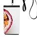 Fresh Passion Tropical Fruit Picture Phone Wallet Purse Hanging Mobile Pouch Black Pocket