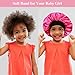3pcs Satin Bonnets for Kids Sleeping, Cute Hair Bonnet with Scrunchies for Girls Curly Hair, D