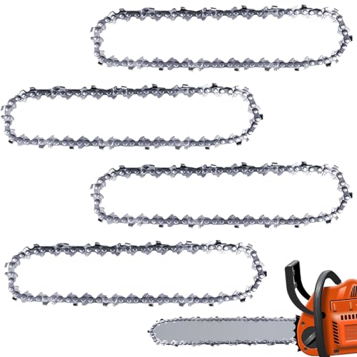 4 catene per motosega da 40 cm, 1,3 mm, 56 TG, compatibili con Stihl, Dolmar, Husqvarna, Einhell, Bosch, Makita, ecc., lunghezza di taglio adatta di 40 cm