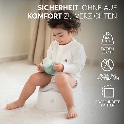KikkaBoo Töpfchen für Kinder NIMO, Babytopf 12-36 Monate, Ergonomisch und Leicht, Herausnehmbarer Einsatz, Ungiftiges Material, Salbeigrün