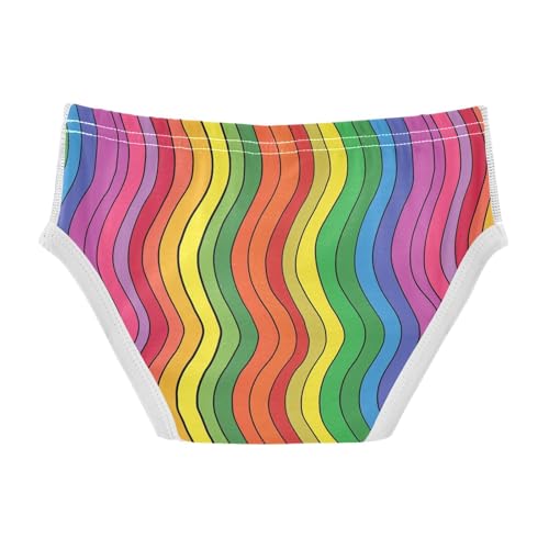 visesunny Boys Cotton Underwear Colorful Lines Visual Illusions Printed Toddler Soft Training Briefs Size 2T-8Y for Kids2