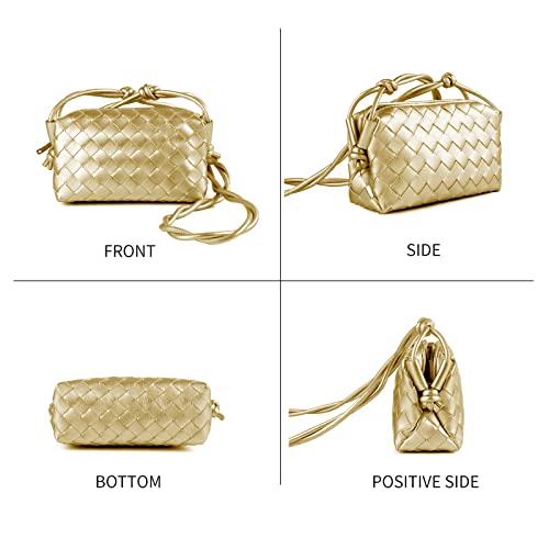 Woven Crossbody Bags For Women Fashion LeatherSmall Handmade Purse Clutch Shoulderbag Handbag2
