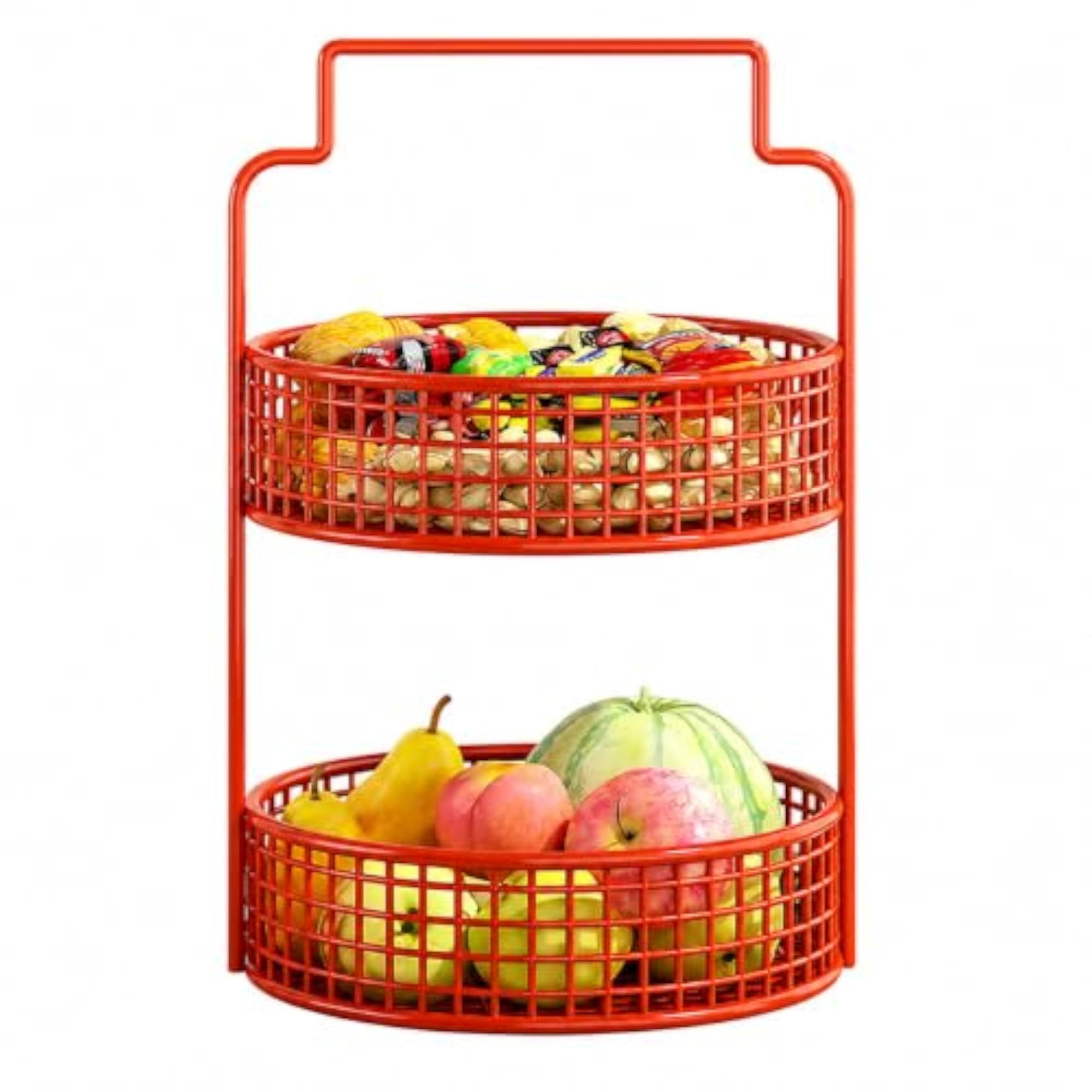 2 Layer Metal Fruit Basket for Kitchen Organisation