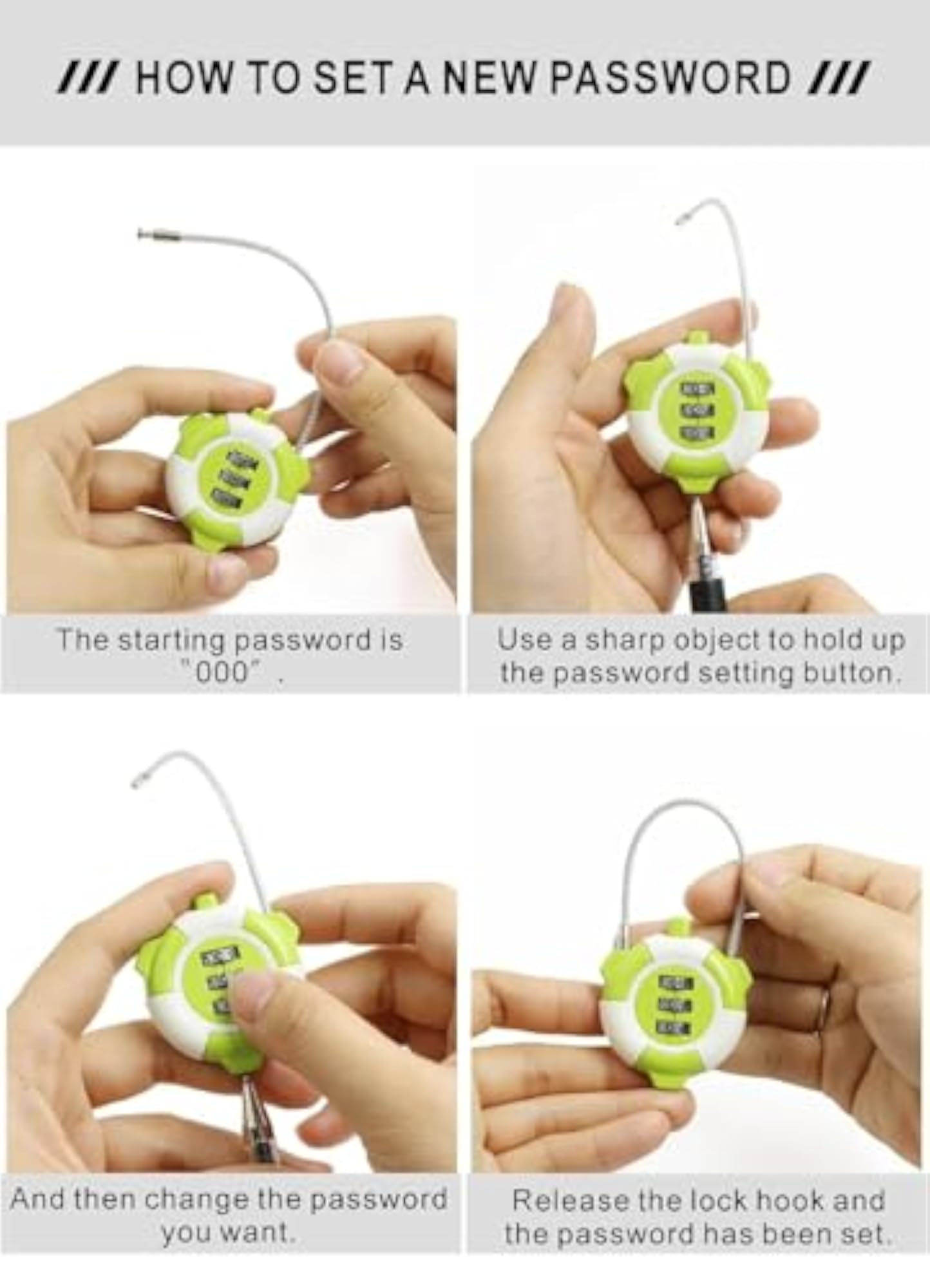 Combination Padlock for Gym Lockers and Luggage