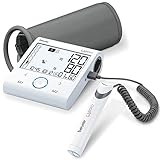 Beurer BM 96 Cardio Blutdruckmessgerät mit EKG-Funktion, Blutdruck- und Pulsmessung am Oberarm, zur Erkennung von Vorhofflimmern (AFib) zur Schlaganfallprävention, für Umfänge von 22-42 cm