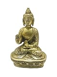 Brass Buddha Statue Gautam Buddha Idol Sculpture, Siddhattha Shakyamuni Worship Indoor Home Room Off