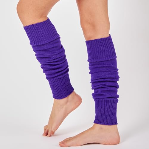 Image of Mysocks Leg Warmers Extra Soft Stylish Fancy Winter 80s Party Dance Neon Long Legwarmers for Women Girls Ladies
