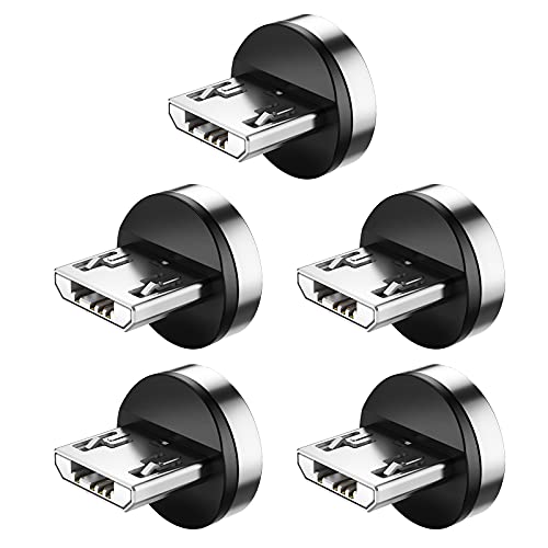 CAFELE Têtes Magnétique de Micro USB【Paquet de 5】,Bouchon Anti-poussière de Micro USB Pour Câble de Charge Magnétique