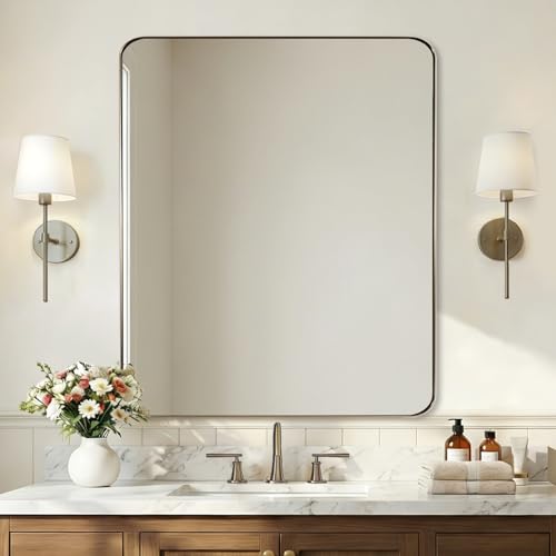 ANDY STAR Brushed Champagne Bronze Mirrors for Bathroom Sink, 30x36