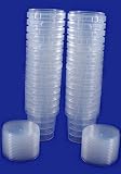 Superfos 20 lub 40 x uniwersalna puszka z tworzywa sztucznego z pokrywką, standard przemysłowy, okrągła, Ø 69 mm, pojemność 155 ml (40 puszek)