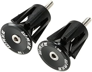 Bar End Plugs Wake Handlebar End Caps Bike HandleBar Plugs for Most Bicycle, Mountain Bike, Road Bike, MTB, BMX (2 Counts, Rubber Sponge Aluminum, Black)