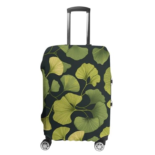 Ginkgo Biloba Luggage Cover, Washable Elastic Suitcase Cover Protector Fit 18-32 Inch Luggage