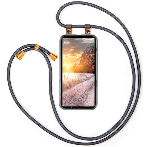 Chaîne de téléphone Sony Xperia 5 V coque silicone transparent cordon amovible