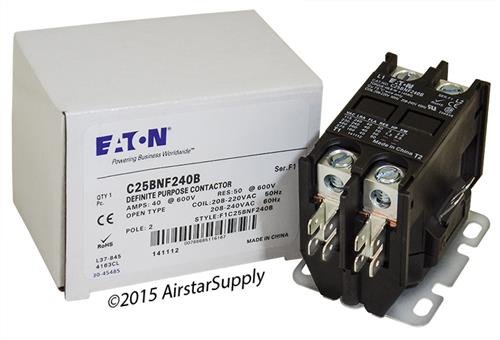 C25DNF340 Wiring Diagram Eaton C25DNF340A Definite Purpose Contactor