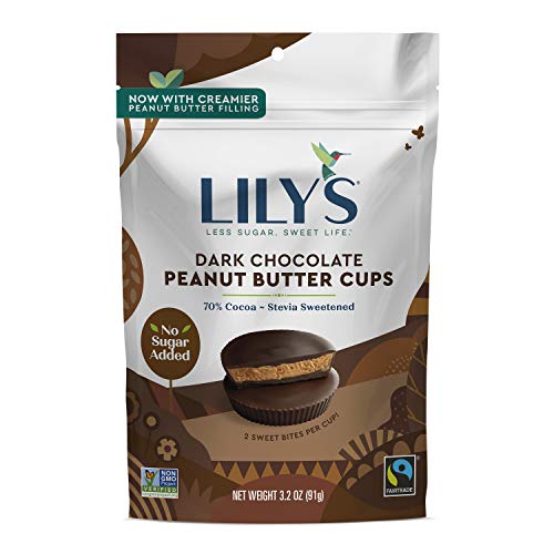 Dark Chocolate Style Peanut Butter Cups by Lily's Sweets | Stevia Sweetened, No
