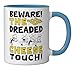 Diary of a Wimpy Kid Beware of the Cheese Touch Ceramic Mug, Blue/White
