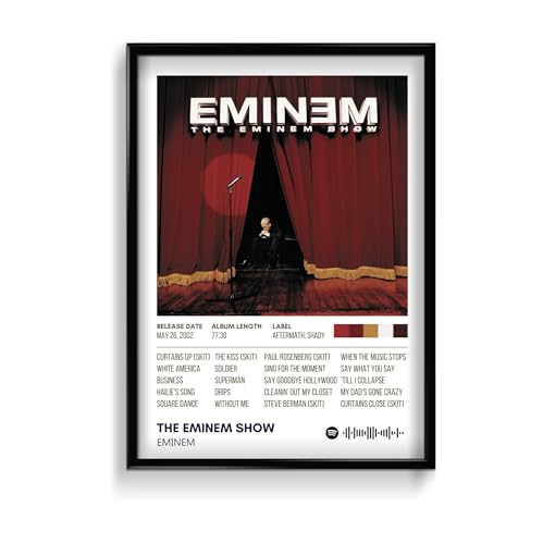 Image of Eminem Music Poster 13x19 Inch Unframed | 300 GSM Matte Board Paper with Peel & Stick Tape Included | Rap Hip Hop Wall Art | Posters for Wall | Home Decor | Wall Decor Items | Room Decoration Items