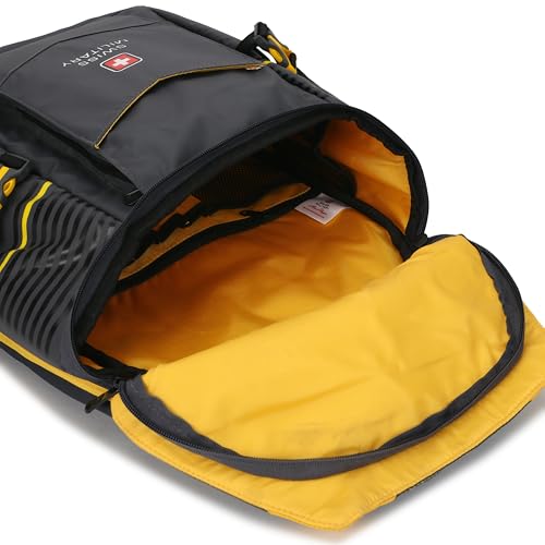 Image of SWISS MILITARY Dazzler 15.6 Inch Laptop Backpack with Unique Canopy Design, Quick Access Pockets, 26L Capacity, Durable EVA Moonlift Back Support, Organizer Compartment, Ventilated Mesh