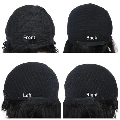 Perruque cheveux humains femmes coupe Pixie courte noire brésilienne