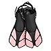 Kangnice Short Snorkels Fins Travel Size Flippers Adjustable Open Heel Swim Flippers Scubas Fins Adjustable Hasps Swimming Fins Adjustable Hasps Snorkels Fins