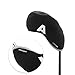 Andux Number Print Golf Iron Club Head Covers with Transparent Window 10pcs/Set Black