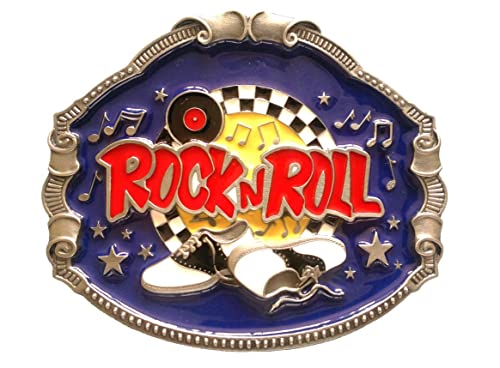 Boucle de ceinture rock n roll en métal avec disque et fixation universelle