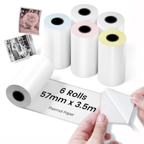 Papel térmico de color 57mm para organizar Bullet Journal y clasificar apuntes