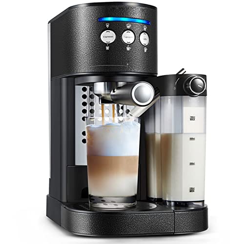 Máquina de café Espresso semiautomática con espumador de Leche Todo en uno para Uso doméstico y de Oficina